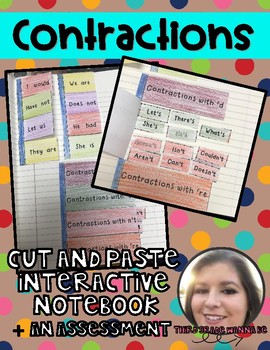 Preview of Contractions - Interactive Notebook + Bonus Assessment