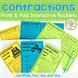 Contractions Interactive Notebook  Print & Fold Booklet - 
