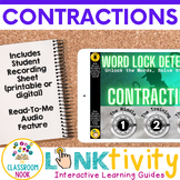 Contractions LINKtivity® | Word Work Center | Morning Work