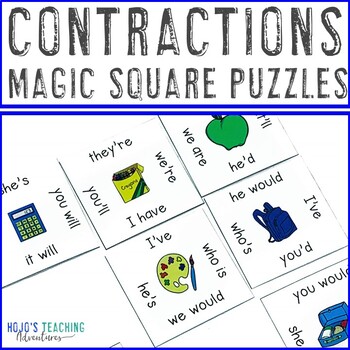 Preview of Contractions Worksheet Alternatives | 1st or 2nd Grade Literacy Centers