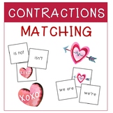 Contractions Matching Game- Valentine's Day Theme