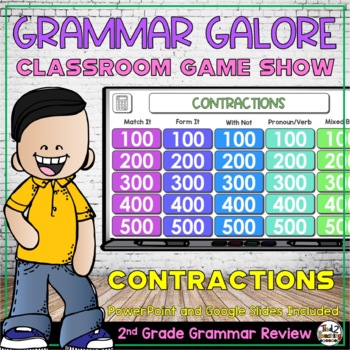 Preview of Contractions PowerPoint Game Show for 2nd Grade