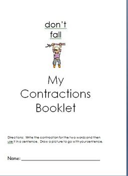 Preview of Contractions Practice and Review Reading Center