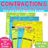 Contractions Print and Fold Grammar Booklets