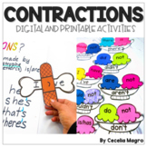Contractions  Printable and Digital Contraction Activities