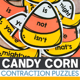 Contractions Puzzles - Fall Candy Corn Theme