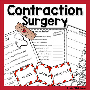 Preview of Contractions Surgery with Contractions Worksheets