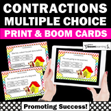 BOOM Cards Contractions Grammar Review Task Cards Spelling