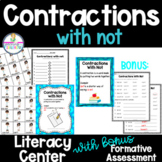 Contractions With Not Hands-On Grammar Center Activity