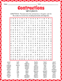 NO PREP CONTRACTIONS Word Search Puzzle Worksheet Activity