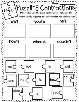 Contractions Worksheets and Activities by Magic by Madsen | TpT