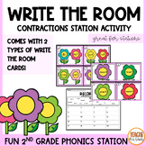 Contractions Write the Room Spring | Phonics Centers | Tas