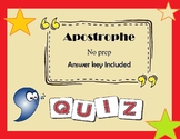 Contractions and Possessives Apostrophe Quiz