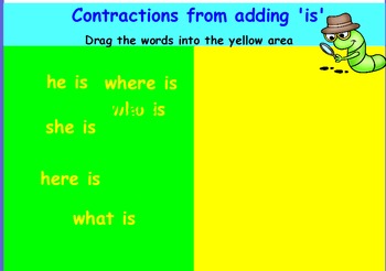Preview of Contractions interactive whiteboard activities