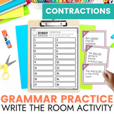 Contractions Grammar Practice and Write the Room Activity