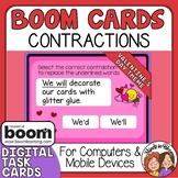 Contractions with Valentine’s Day theme Digital Boom Cards