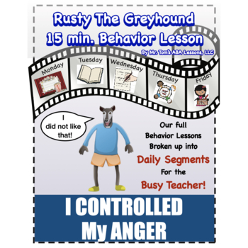 Preview of Controlling Anger: ABA Behavior Lessons Set of 5 SEL Lessons