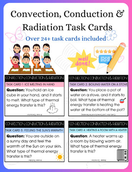 Preview of Convection, Conduction & Radiation Task Cards (24 task cards total)