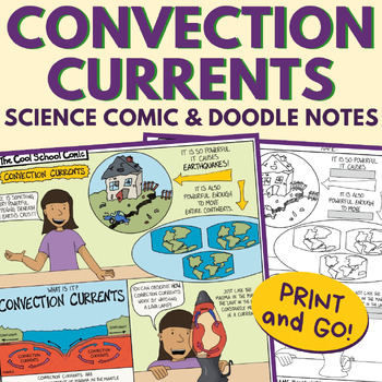 Preview of Convection Currents - Fun Science Summer - Word Search, Comics, Coloring Pages
