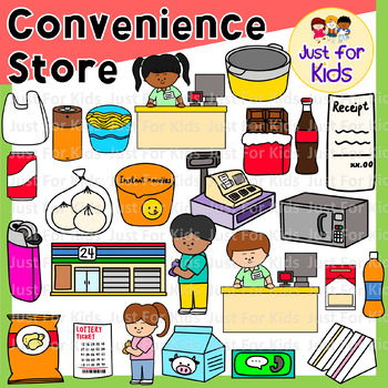 Preview of Convenience Store Clipart by Just For Kids．50pcs