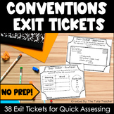 Conventions Exit Tickets Assessments - Exit Slips