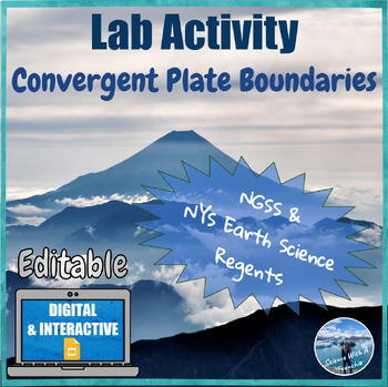 Preview of Convergent Plate Boundaries: Earthquakes & Volcanoes | Digital Lab Activity