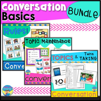 Preview of Conversation Skills Bundle 1 for Autism | Turn-Taking | Maintenance | Exchanges