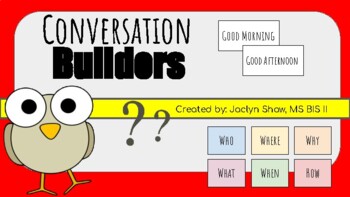 Preview of Conversation Building Activity