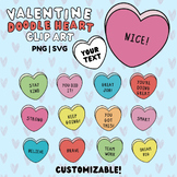 Conversation Candy Hearts Encouraging Words Clip Art | PNG
