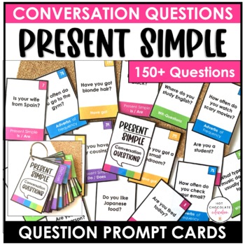 Preview of ESL Conversation Cards - Present Simple