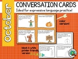 Conversation Cards/ Expressive Language Practice/ October/Fall