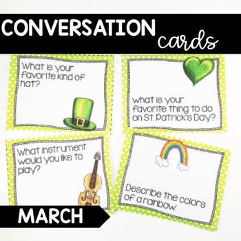 Preview of Conversation Cards/ Expressive Language Practice/ MARCH