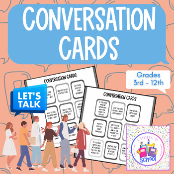 Preview of Conversation Cards Ice Breaker FREEBIE Digital Files