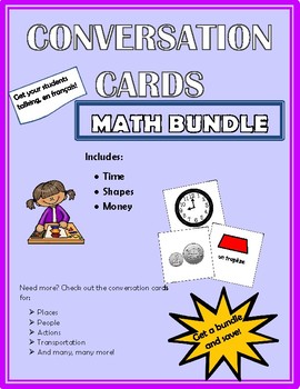 Preview of Conversation Cards - Math Bundle