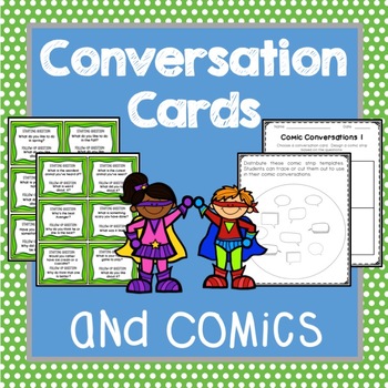 Preview of Conversation Cards and Comic Strips, Social Skills, Role Play, Friendships
