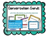 Conversation Cards - beginner social skills & memory support