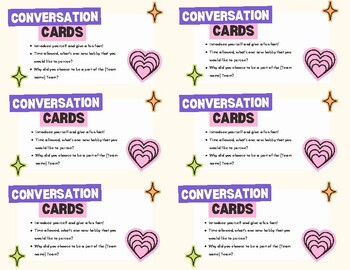 Preview of Conversation Cards for Team Building