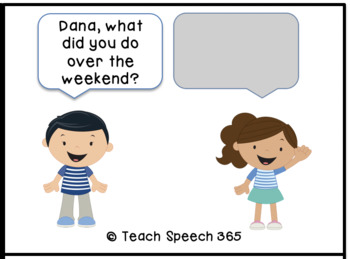 Conversation Comics for Speech Therapy by Teach Speech 365 | TPT