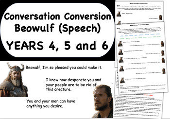 Preview of Conversation Conversion (Speech) Beowulf Themed