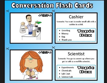 Preview of "Conversation Flash Cards" _SOCIAL SKILLS_ SPECIAL EDUCATION
