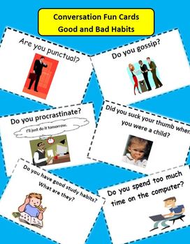 Preview of ESL Speaking Activities | Good and Bad Habits