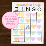 Conversation Heart Bingo | 90 Cards | Valentine's Day Bing