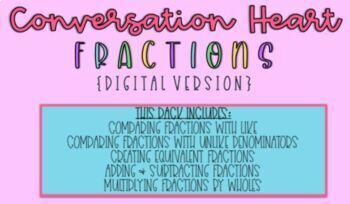 Preview of Conversation Heart Fractions {DIGITAL}