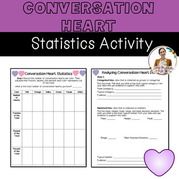 Preview of Conversation Heart Statistics Activity