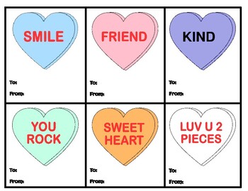 Preview of Conversation Heart Valentine's Day