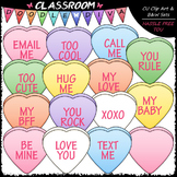 Conversation Hearts Clip Art (120 Pieces) - Valentine's Day