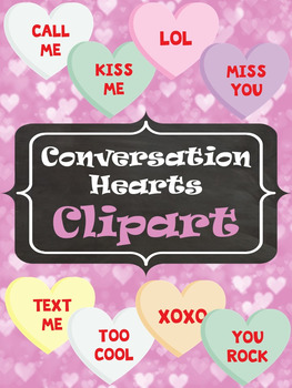 Valentine's Conversation Hearts Cliparts - Crella