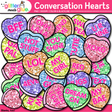 Conversation Hearts Clipart: 76 Cute Valentine Candy Clip 