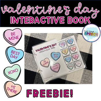 Preview of Conversation Hearts Interactive Book - Freebie!