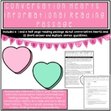 Conversation Hearts Valentines Day Informational Reading Passage